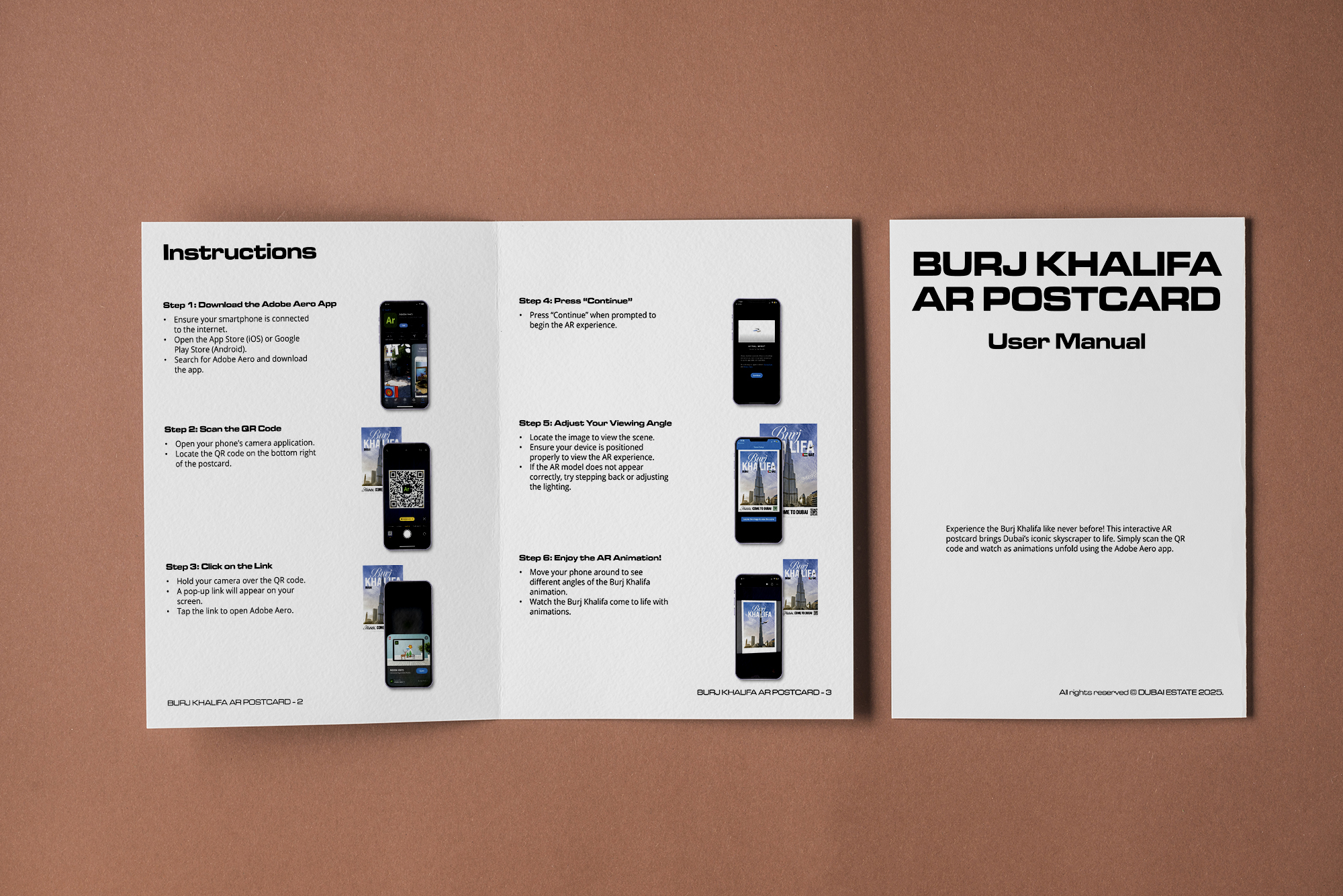 Main Burj Khalifa postcard mockup