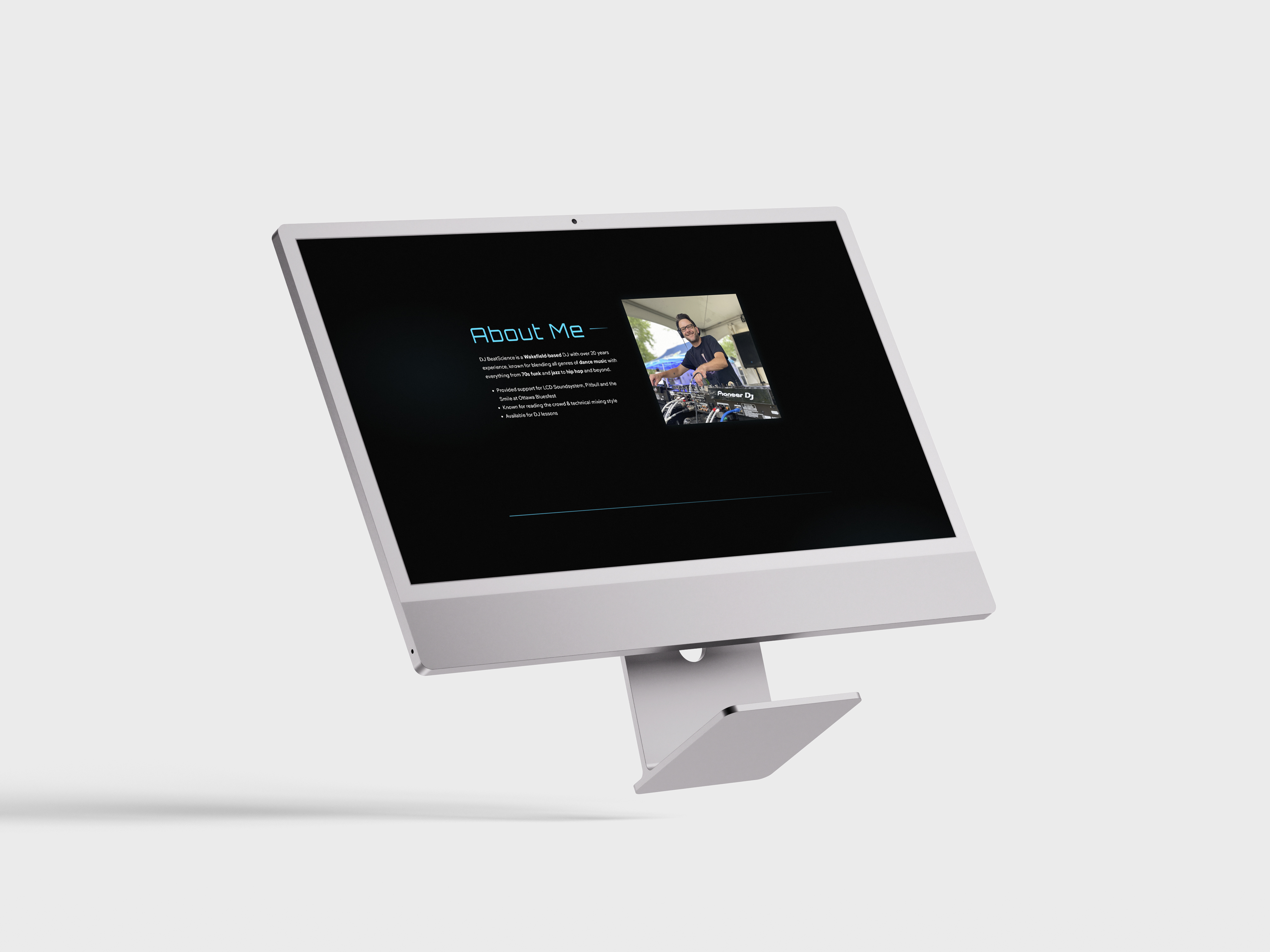 DJ Beat Science branding or website mockup 2