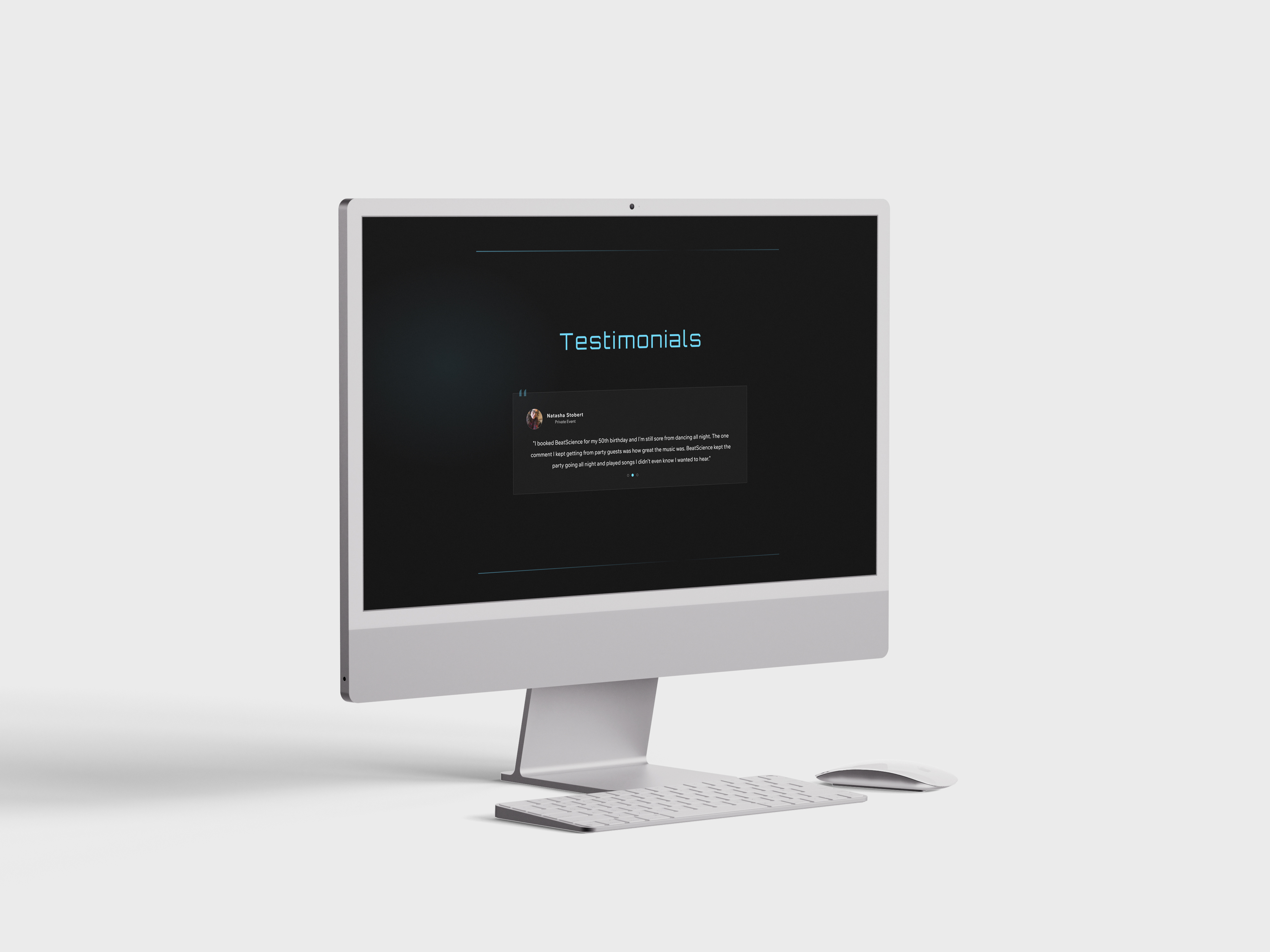 DJ Beat Science branding or website mockup 3