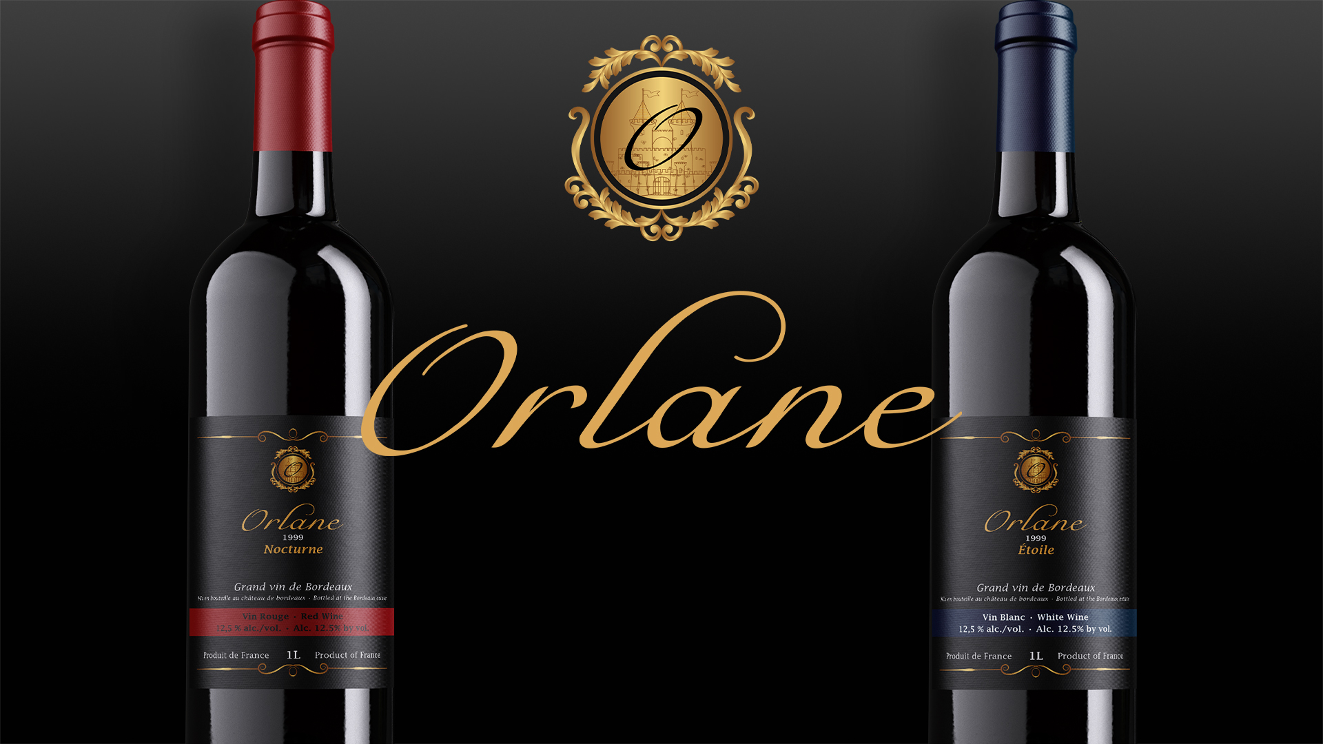 Orlane wine bottle lineup