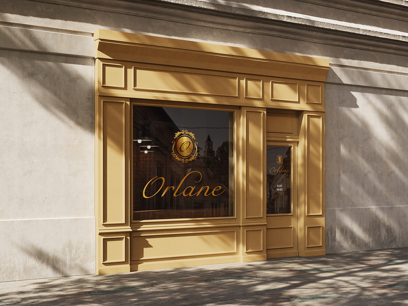 Orlane storefront branding presentation